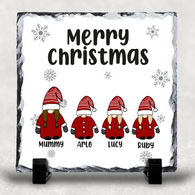 Mummy Christmas Gonk With 3 Kids Slate